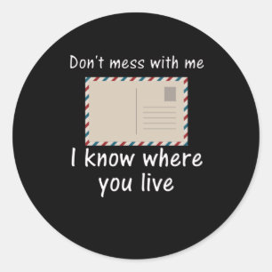 郵便配達人の郵便局員ギフト ラウンドシール