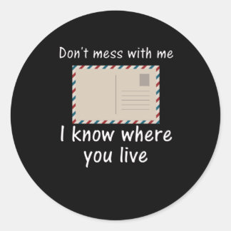 郵便配達人の郵便局員ギフト ラウンドシール