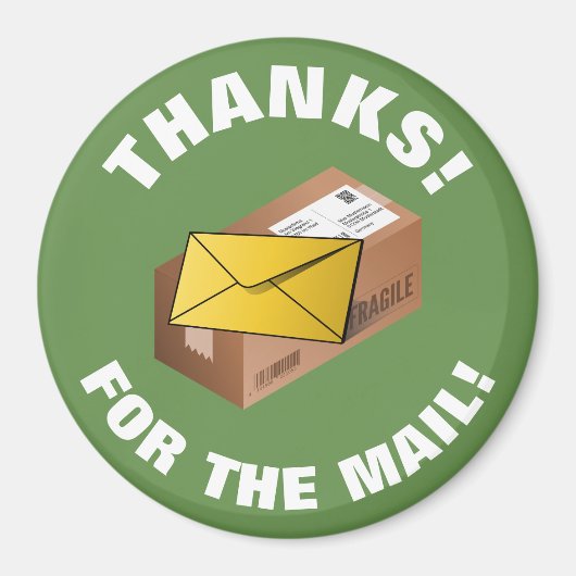 郵便配達人への贈り物 |丸磁石 マグネット (正面)