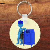 郵便配達人 キーホルダー (正面)