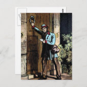 「郵便配達人」ヴィンテージイラストレーション ポストカード (正面/裏面)