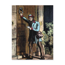 「郵便配達人」ヴィンテージイラストレーション