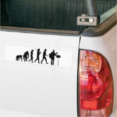 郵便配達員の郵便集配人の空の宅配便のギフト バンパーステッカー (トラック上)