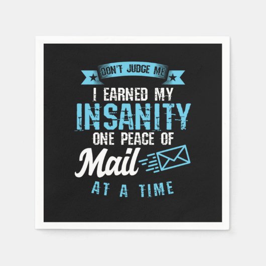 郵便配達員ポストマン郵便局仕事ギフト スタンダードカクテルナプキン (正面)