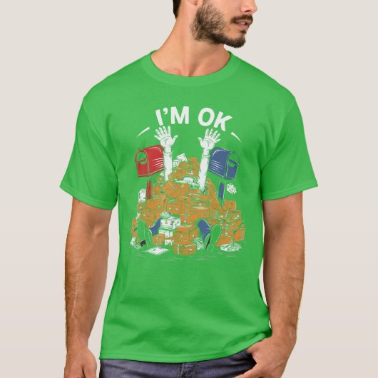 郵便配達員大好き!大丈夫だよ メールキャリア ファミリーギフト Tシャツ (正面)