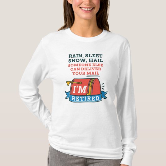 郵便配達員退職した退職郵便局員 Tシャツ (正面)