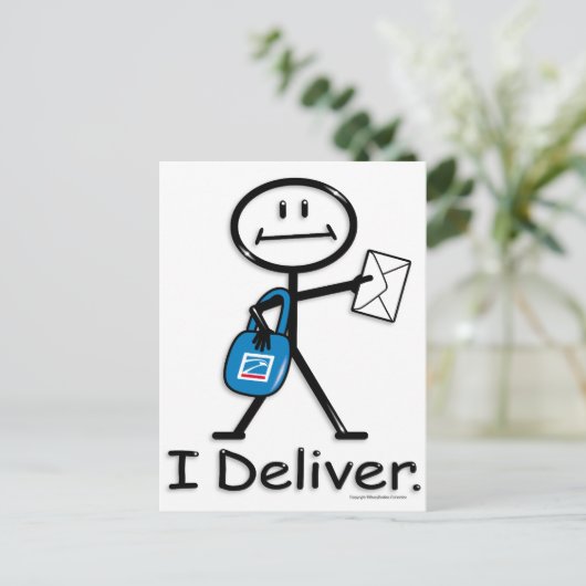 郵便配達員 ポストカード (スタンド正面)