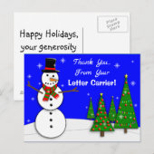 郵便配達員 感謝 ポストカード (正面/裏面)