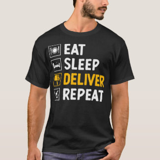 郵便配達員 郵便屋 宅配便の繰り返し Tシャツ