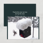 郵便配達員, 郵便屋, UPS, FedEx, サービス料のチップカード 招待状 (正面/裏面)