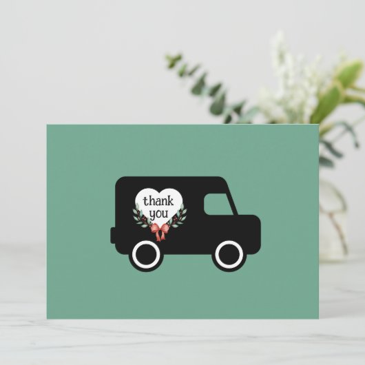 郵便配達感謝カード 招待状 (スタンド正面)