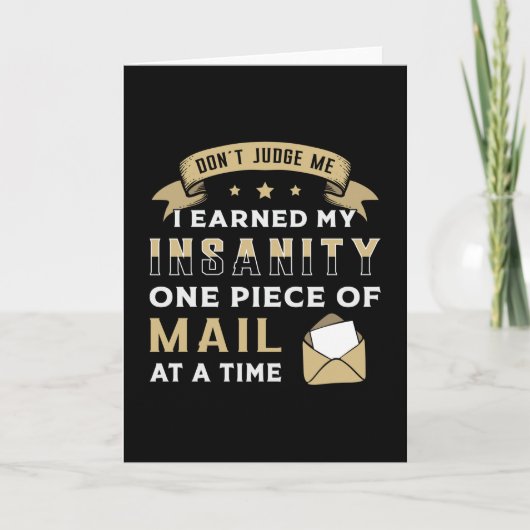 郵便配達日郵便郵便郵便郵便郵便仕事の配達贈り物 カード (正面)