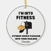 郵便配達業者パーソナライズされたおもしろい セラミックオーナメント (正面)