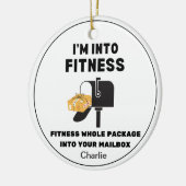 郵便配達業者パーソナライズされたおもしろい セラミックオーナメント (左)