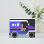 郵便配達車 ポストカード (スタンド正面)