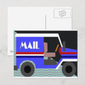 郵便配達車 ポストカード (正面/裏面)