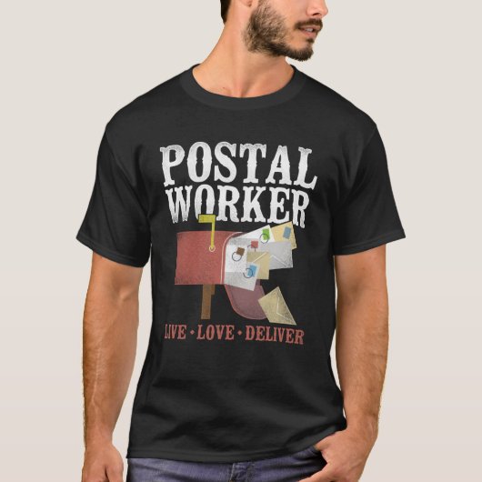 郵便配達郵便局員ライブラブデリバリー Tシャツ (正面)