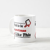 郵便集配人のギフト コーヒーマグカップ (正面左)