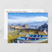 郵便、Islas Flotantes、Lago Titicaca ポストカード (正面/裏面)