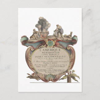 郵便： L'Amerique Meridionale, 1689 ポストカード