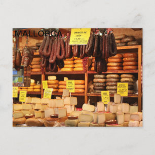 郵便de venta de embutido en mercado de Mallorca ポストカード