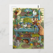 郵政公社y macetas en el jardin ポストカード (正面/裏面)