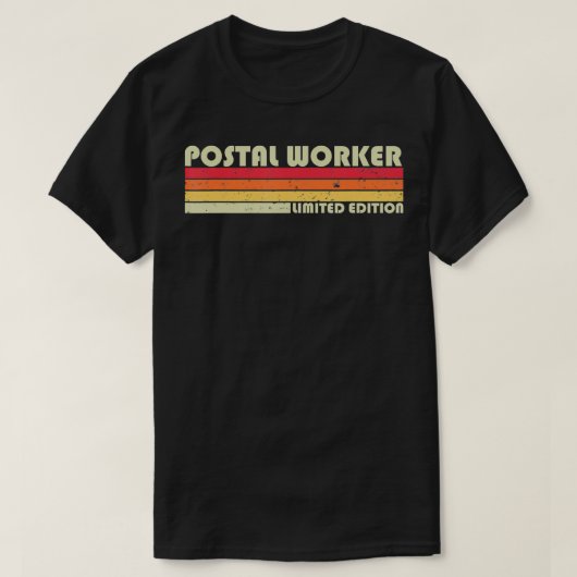 郵政労おもしろい働者職業誕生日 Tシャツ (デザイン正面)