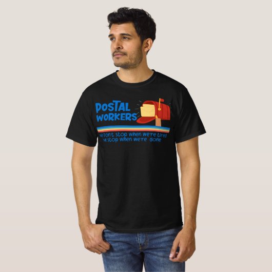 郵政労働者に欠かせないかわいい引用文のお土産 Tシャツ (正面フル)