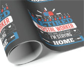 郵退職した便おもしろい士退職 ラッピングペーパー (ロールコーナー)