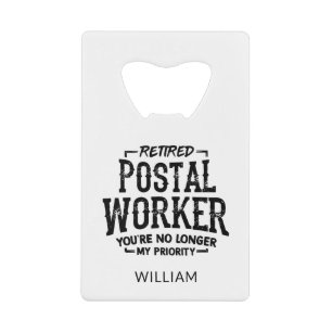 郵退職した便労働者の優先権なしカスタム クレジットカード栓抜き