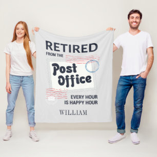 郵退職した便労働者退職郵便番組 フリースブランケット