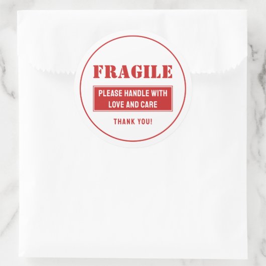 郵送および包装気に付き脆性ハンドル ラウンドシール (バッグ)