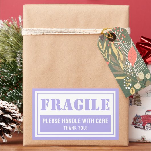 郵送および包装気に付き脆性ハンドル 長方形シール (クリスマス)