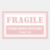 郵送および包装気に付き脆性ハンドル 長方形シール (正面)