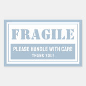 郵送および包装気に付き脆性ハンドル 長方形シール (正面)