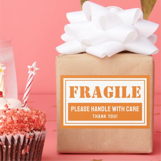 郵送および包装気に付き脆性ハンドル 長方形シール (パーティー)