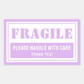 郵送および包装気に付き脆性ハンドル 長方形シール (正面)