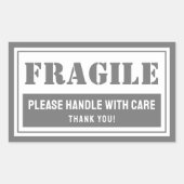 郵送および包装気に付き脆性ハンドル 長方形シール (正面)