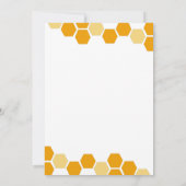 郵送でおくる蜂をテーマにしたベビーシャワー 招待状 (裏面)