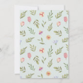 郵送でお届けするフラワーガーデンのベビーシャワー 招待状 (裏面)