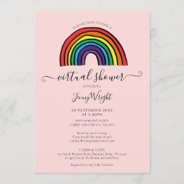 郵送でバーチャルオンライン長距離シャワー 招待状