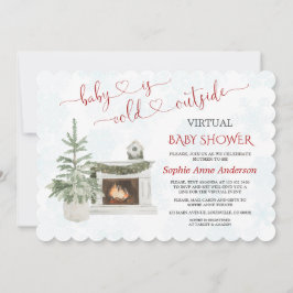 郵送で楽しむバーチャルベイビーシャワー 赤ちゃんは寒いよ 招待状