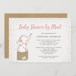 郵送で楽しむ女の子のベビーシャワー　ギフトボックス付き 招待状