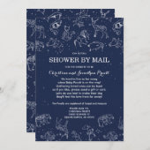 郵送で楽しむ星座ベビーシャワー 長距離 招待状 (正面/裏面)