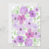 郵送で楽しむ水彩フラワーの女の子のベビーシャワー 招待状 (裏面)