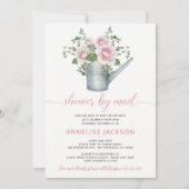 郵送で賢いグリーンとバラのシャワーをお届け 招待状 (正面)