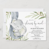 郵送で開催する男女問わない赤ちゃんのシャワー 招待状 (正面)