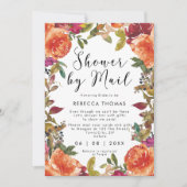 郵送で開催する秋の花をテーマにした仮想のブライズシャワー 招待状 (正面)