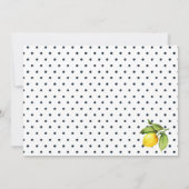 郵送による「Main Squeeze Lemons」ブライダルシャワー 招待状 (裏面)