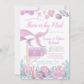 郵送のマーメイドベイビーシャワー 招待状 (正面)